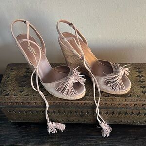 Aquazzura cork wedge platforms